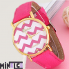 Unisex Woman Man Casual Stripes Faux Leather Analog Quartz Wrist Watch3